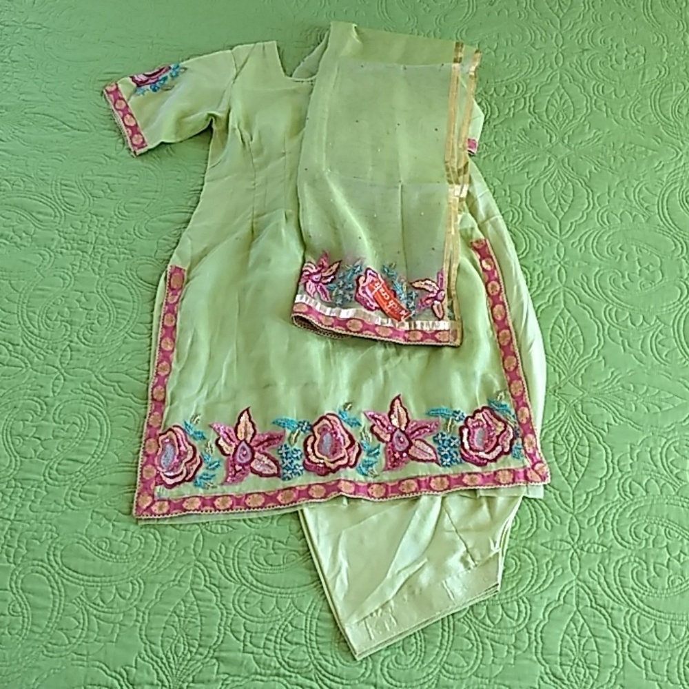 Pistachio Indian Punjabi Pakistani suit